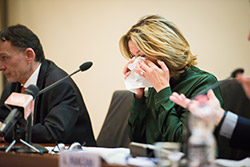 Il Ministro della Salute Beatrice Lorenzin commossa